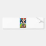 TARTAN GIRL WITH A ROBIN BUMPER STICKERS