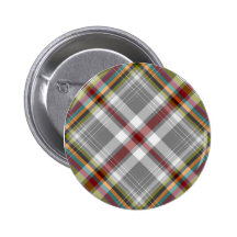 Tartan plaid design pinback button