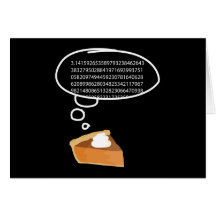 Tarte 3,14 de pi cartes de vœux