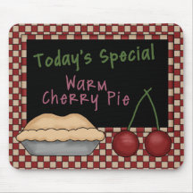 Tarte aux cerises chaude Mousepad Tapis De Souris