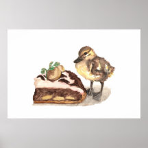 tarte de poussin et de banane posters