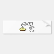 Tarte et pi autocollant pour voiture