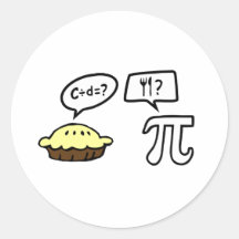 Tarte et pi autocollants