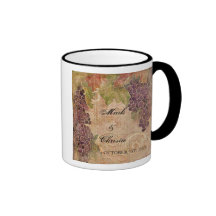 Tasse âgée de mariage ou d'anniversaire de vignobl