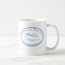 Tasse bleu-clair de logo de club classique de bate