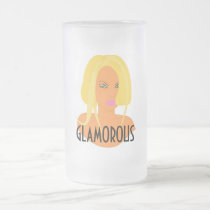 Tasse blonde fascinante en verre givré de poussin tasses