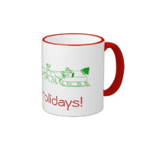 Tasse - bonnes fêtes avec Sleigh de Père Noël