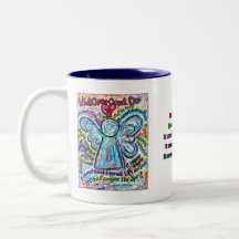 Tasse colorée d'ange de Cancer
