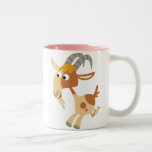 Tasse courante de chèvre de bande dessinée mignonn tasses