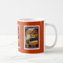 Tasse d'affiche de voyage des Rocheuses de Canadie