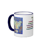 Tasse d'ange de Cancer de bleu et d'or