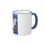Tasse d'ange de Cancer de bleu et d'or