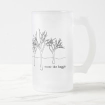 TASSE d'ARBRES (verre givré) tasses