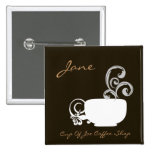 Tasse de bouton de badge nominatif de Joe