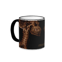 Tasse de C-épine de Brown/or (double image)