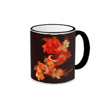 Tasse de café abstraite de Firebirds de danse