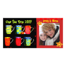 Tasse de café aléatoire cartes de vœux avec photo