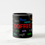 Tasse de café dans beaucoup de langues