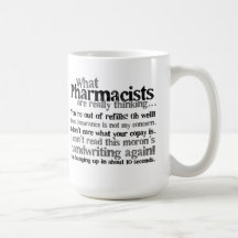 Tasse de café de citation de pharmacien