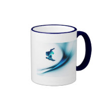 Tasse de café de conception de surf des neiges