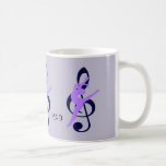 Tasse de café de monogramme de danseur d'art moder