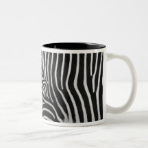 Tasse de café de motif de rayure de zèbre