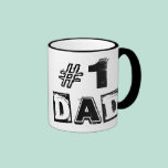 Tasse de café de papa du numéro un de fête des pèr tasses