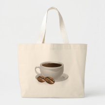 Tasse de café et d'haricots sac