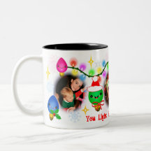 Tasse de café faite sur commande de lumières de No