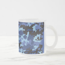 Tasse de café givrée par Camo bleue faite sur comm