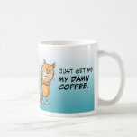 Tasse de café grincheuse de chat