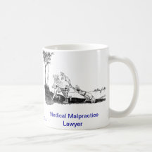 Tasse de café morte d'avocat de faute professionne