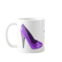 Tasse de café pourpre de chaussure de talon haut tasses
