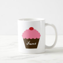 Tasse de café rose d'amour de petit gâteau