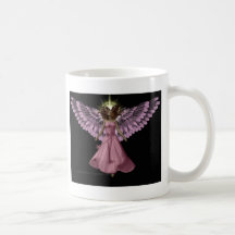 Tasse de café rose d'ange