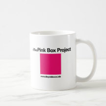 Tasse de café rose de boîte