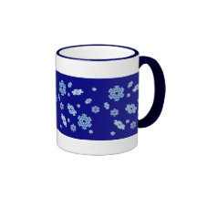 Tasse de chocolat chaud de flocon de neige