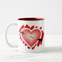 Tasse de coeur de Valentine