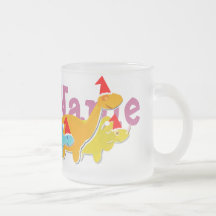 Tasse de dinosaures de Noël avec votre nom