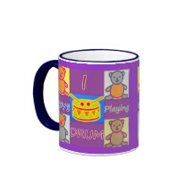 Tasse de jeu du tambour-Café du nounours