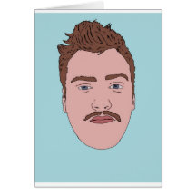 Tasse de moustache cartes de vœux