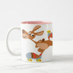 Tasse de patinage de kangourou de bande dessinée m tasses