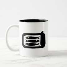 Tasse de pictogramme de sardines