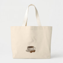 Tasse de plat et d'haricots de café sacs en toile