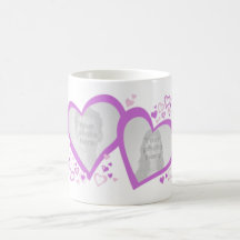 Tasse de pourpre de photos de valentine/mariage de