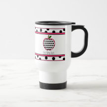 Tasse de professeur - le point de polka Apple voya