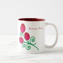 Tasse de roses de folklore
