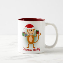 Tasse de singe de Noël