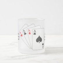 TASSE de TISONNIER en verre givré