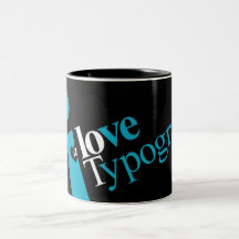 Tasse de typographie d'amour